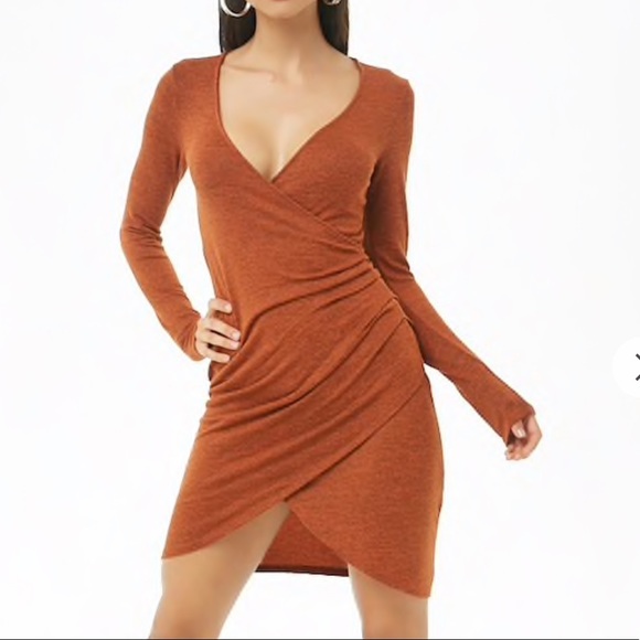 rust cocktail dress